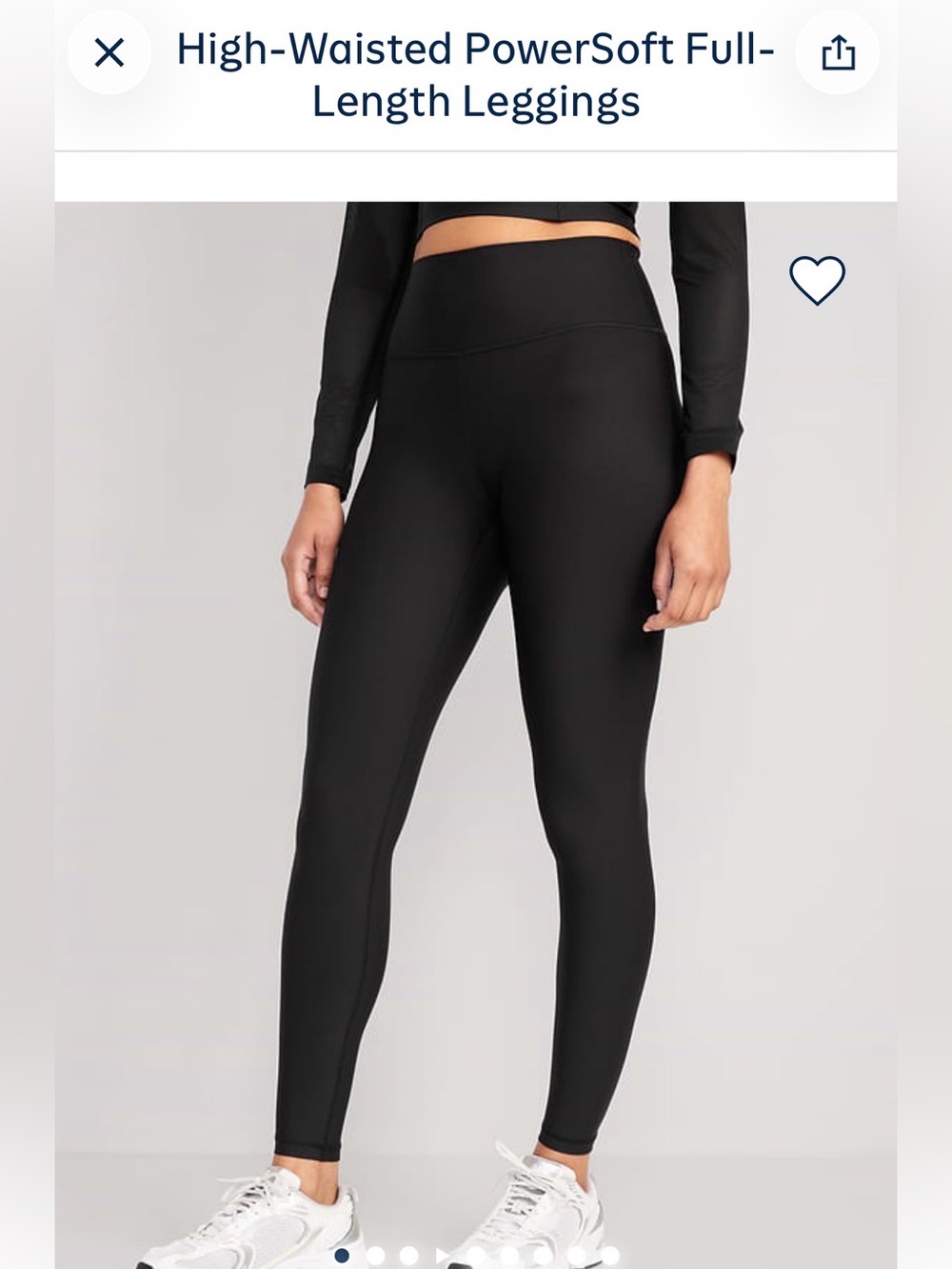 Old Navy High-Waisted Black PowerSoft Leggings